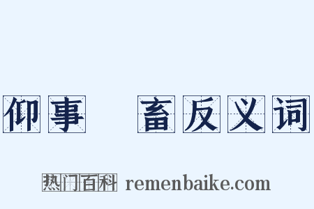 仰事俛畜反义词是什么意思的图片